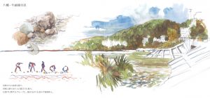 ＃広瀬川,#水彩,＃スケッチ,#古山拓,＃旅絵,＃イラストレーター,＃水彩画