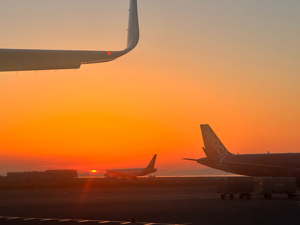 関西空港の日没