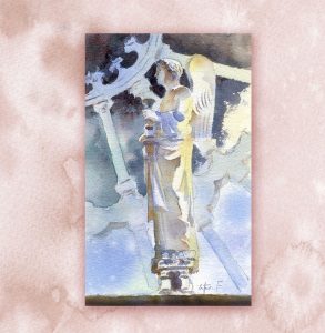 透明水彩｜仙台在住｜画家｜古山拓｜フランス｜パリ｜ノートルダム｜聖人｜世界の風景｜イラストレーター