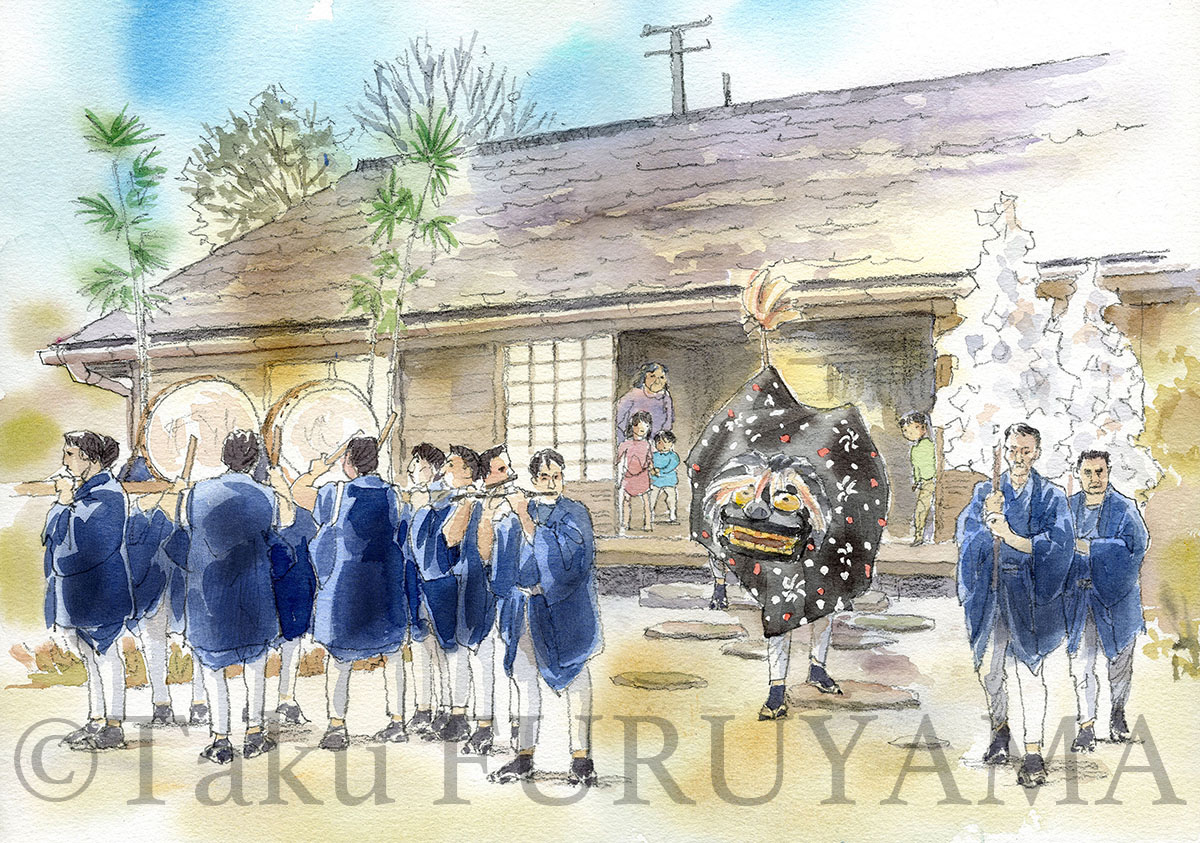 水彩イラスト：石巻市旧大川小学校・震災伝承館〜「地域の記憶」イラスト