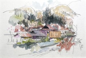 透明水彩｜仙台在住｜画家｜古山拓｜置賜｜山形の風景｜イラストレーター