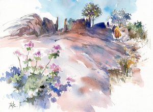 水彩｜インド｜古山拓｜旅の絵｜